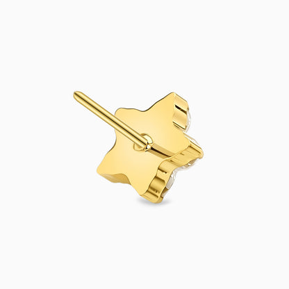 18Kt Gold PVD Titanium Threadless Five-Petal Flower Gem Top