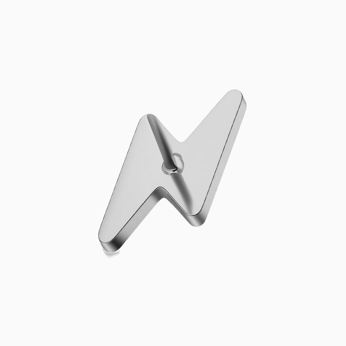Titanium Threadless 7-Stone Lightning Bolt Top