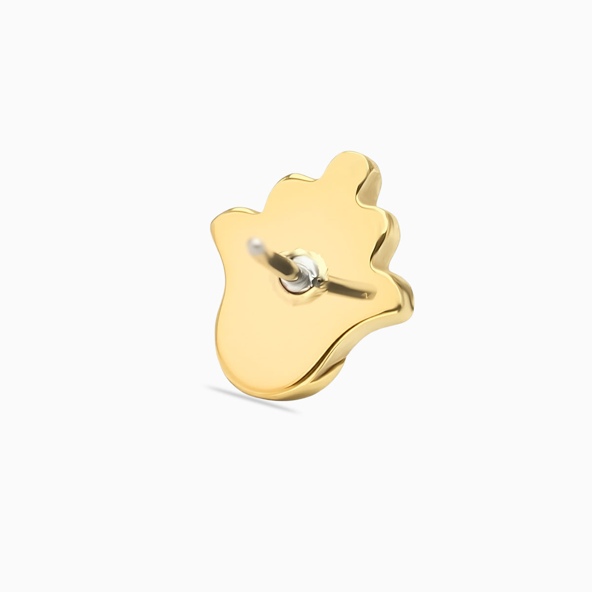 18Kt Gold PVD Titanium Threadless Hamsa Hand Top