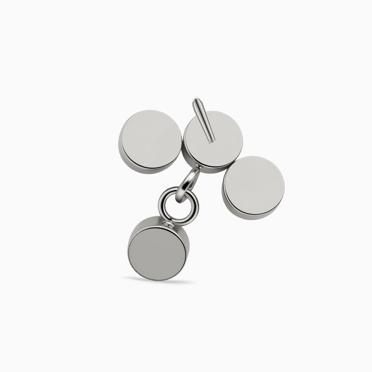 Titanium Threadless Dangle Bezel Cluster Top