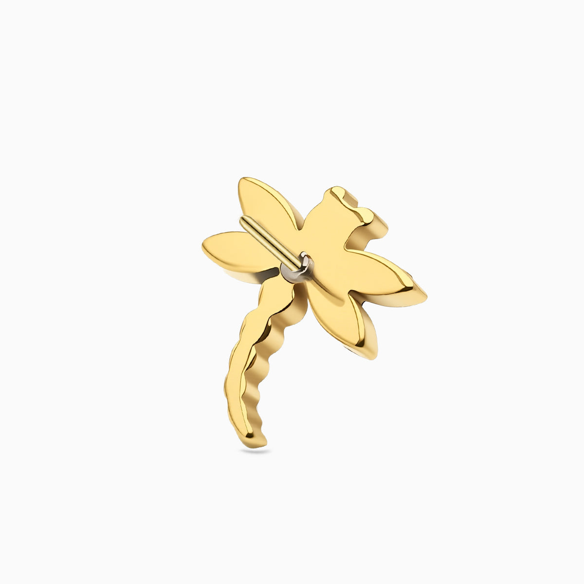 18Kt Gold PVD Titanium Threadless Dragonfly Top
