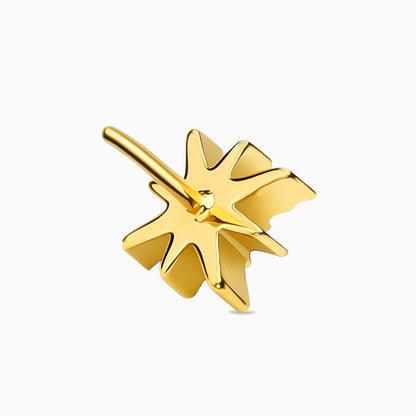 18Kt Gold PVD Titanium Threadless Eight-Point Star Gem Top.