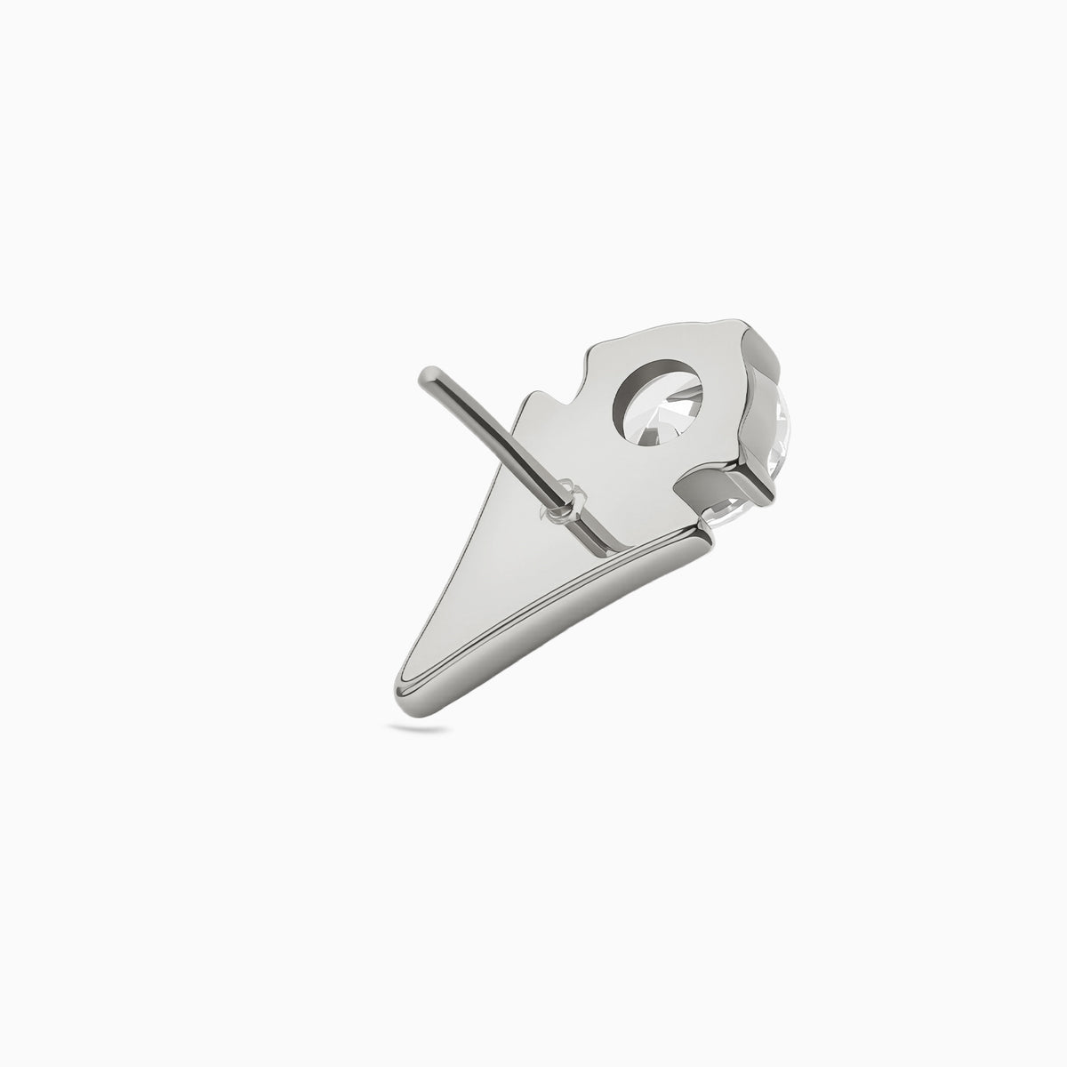 Titanium Threadless V-Shape Gem Top