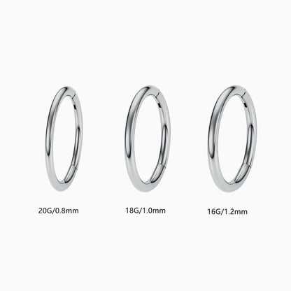 Titanium Hinged Hoop Ring.