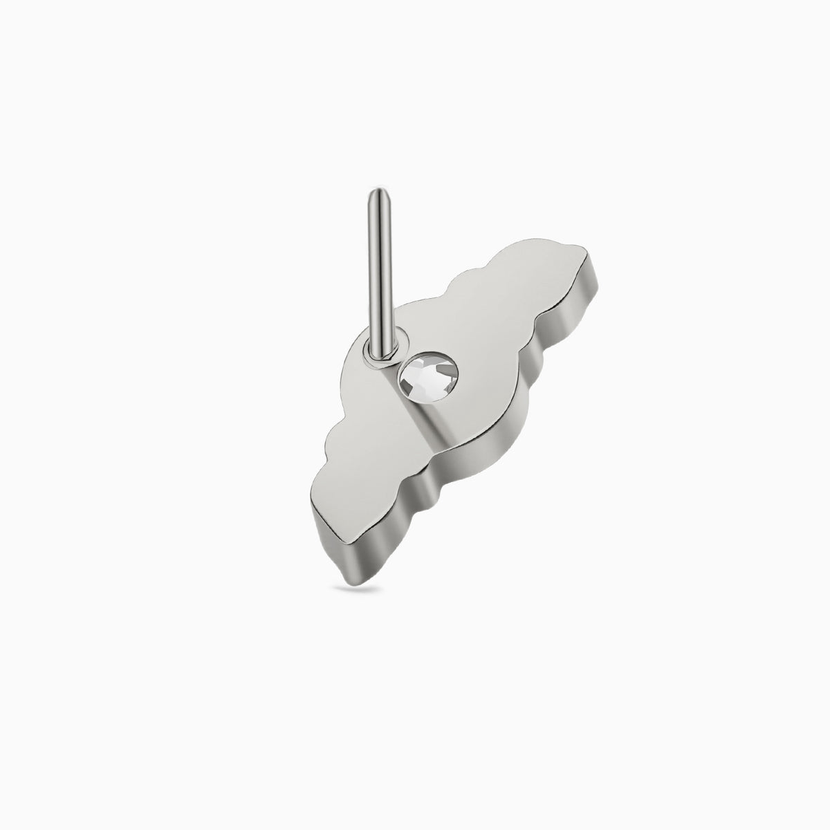 Titanium Threadless Three-Stone Cluster Top
