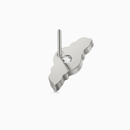 Titanium Threadless Three-Stone Cluster Top