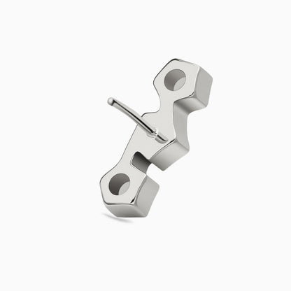 Titanium Threadless Pentigon Three-Stone Cluster Top
