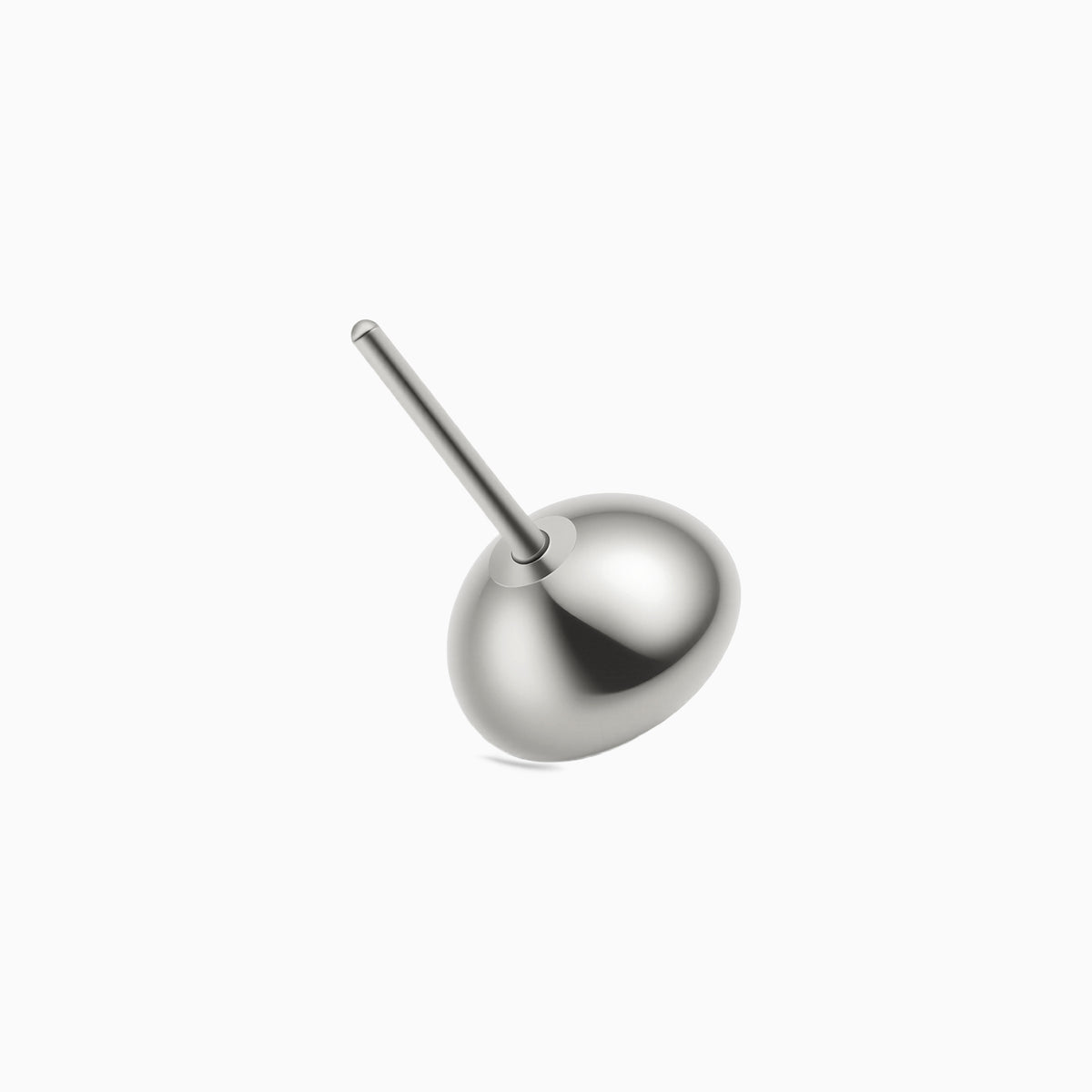 Titanium Threadless Bezel-Set Gem Top