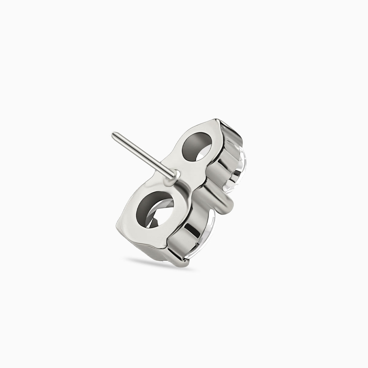 Titanium Threadless Double Round Gem Top.