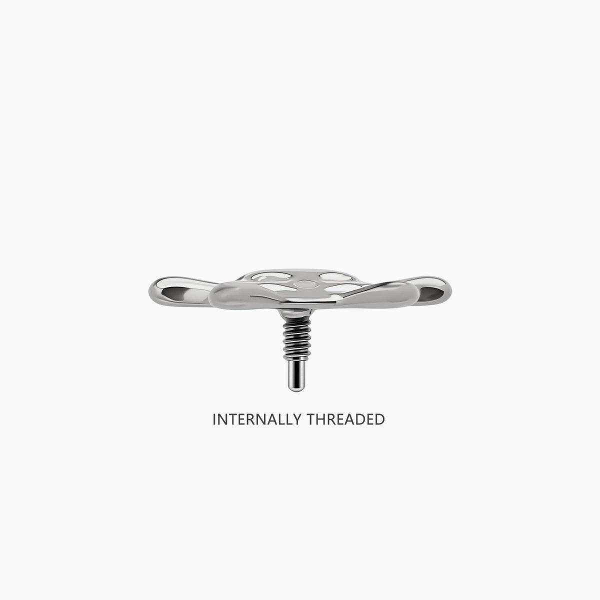 Titanium Internally Threaded Skull and Crossbones Top
