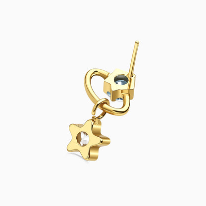 18Kt Gold PVD Titanium Threadless Dangle Bezel Cluster Top