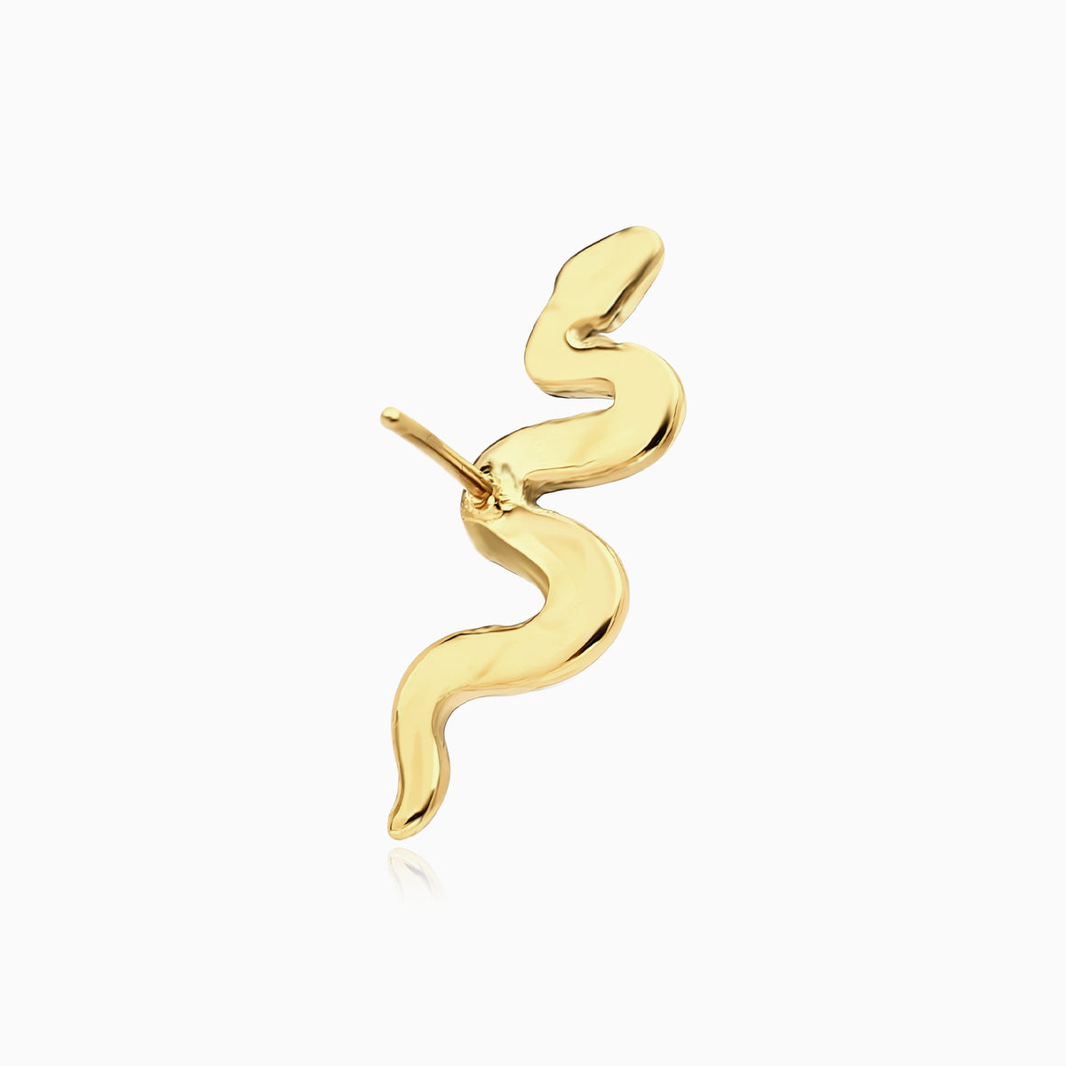 18Kt Gold PVD Titanium Threadless Snake Top