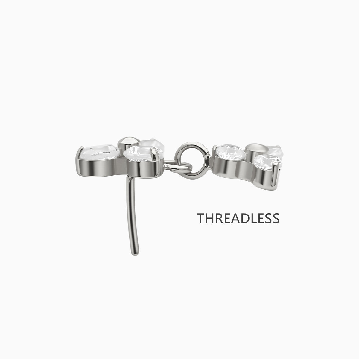Titanium Threadless Dangle Cluster Top