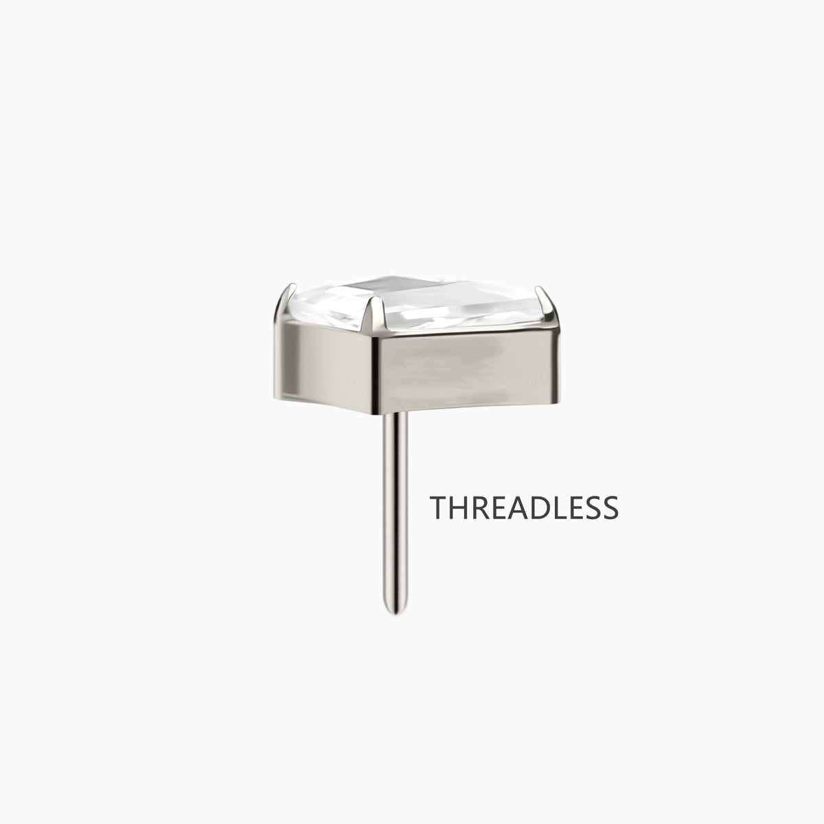 Titanium Threadless Kite Cut Gem Top.