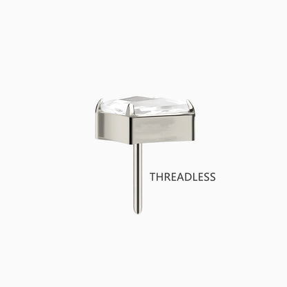 Titanium Threadless Kite Cut Gem Top.