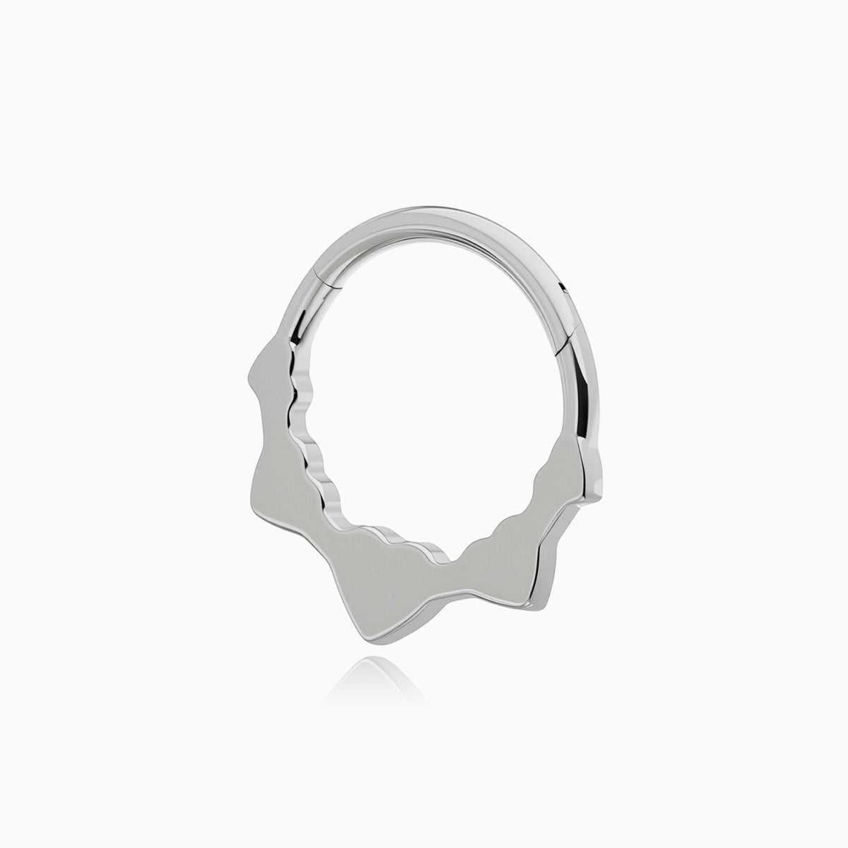Titanium Heart Cluster Front Facing Hinged Segment Clicker