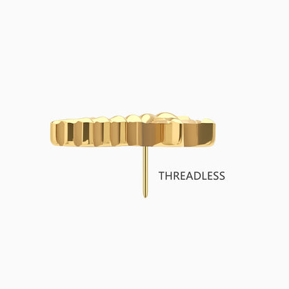 18Kt Gold PVD Titanium Threadless Dragonfly Top