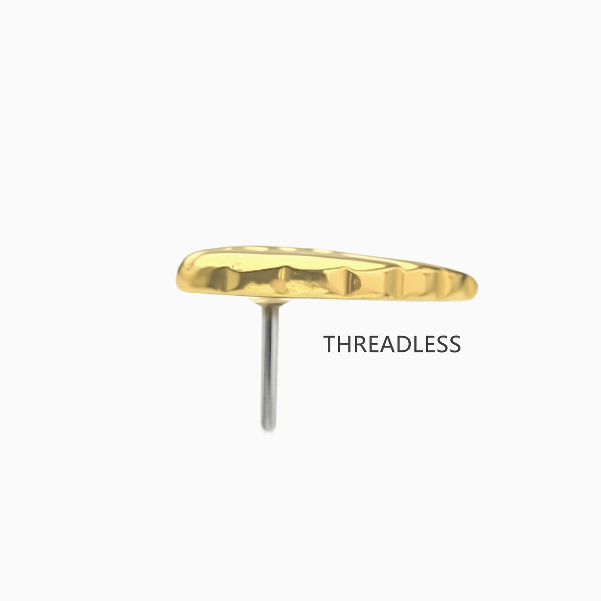 18Kt Gold PVD Titanium Threadless Right Angel Wing Top