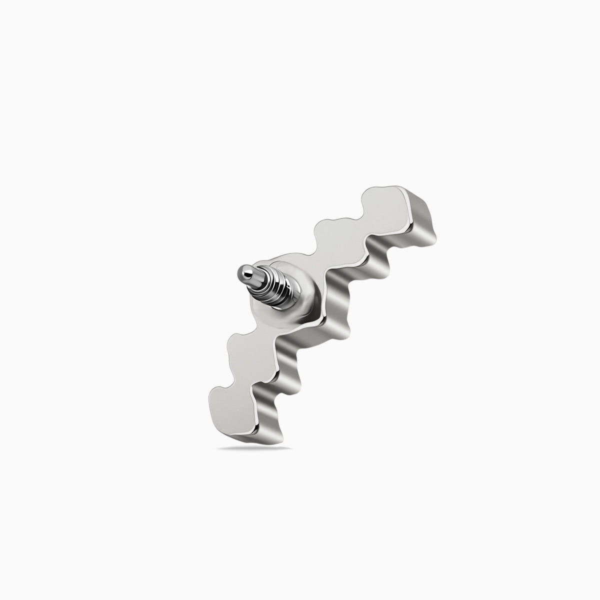 Titanium Internally Threaded 5-CZ Curved Cluster Top