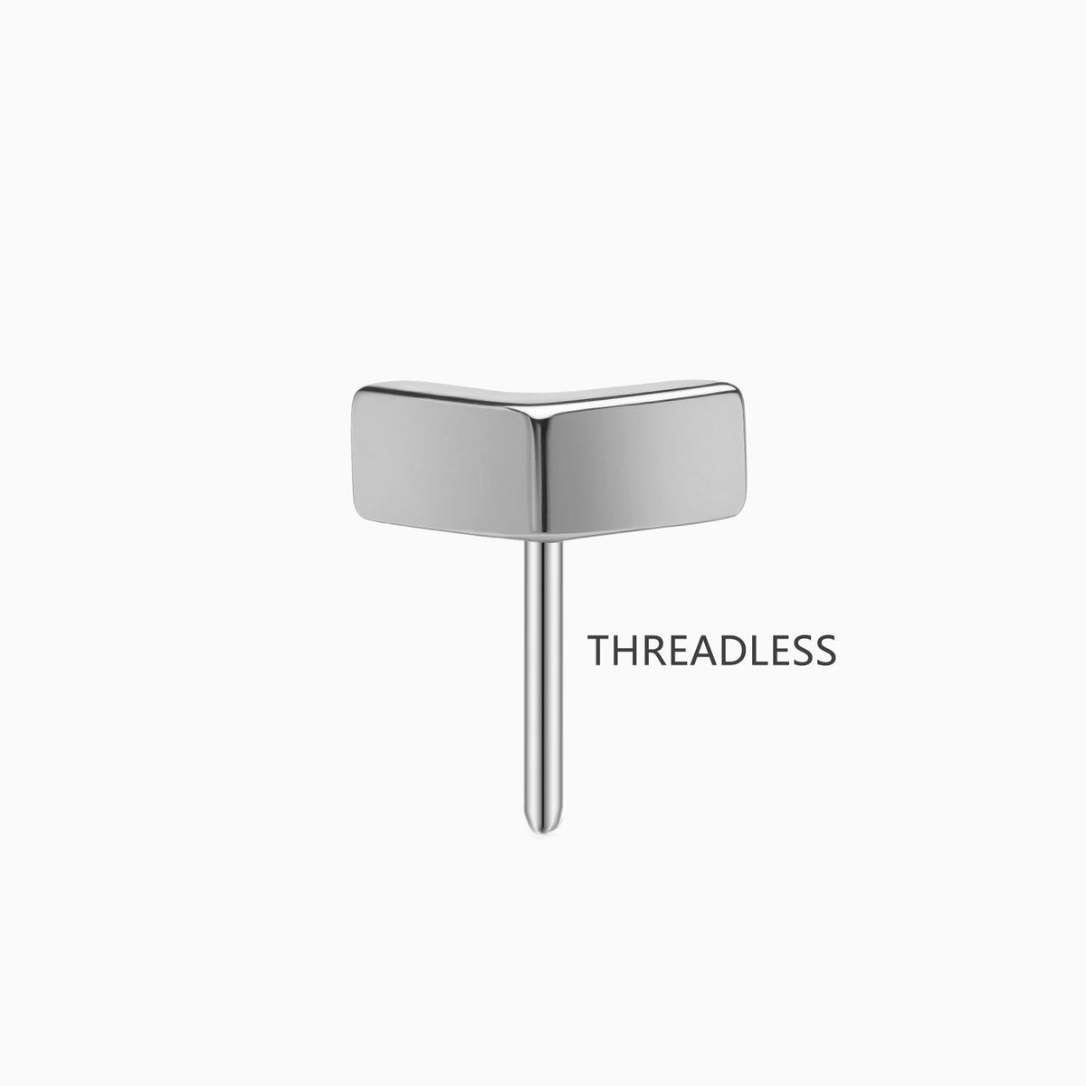 Titanium Threadless V-Shape Top.