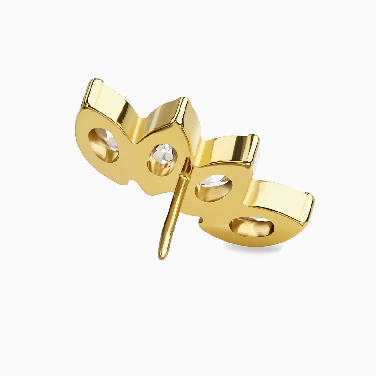 24kt Gold PVD Titanium Marquise Fan Top
