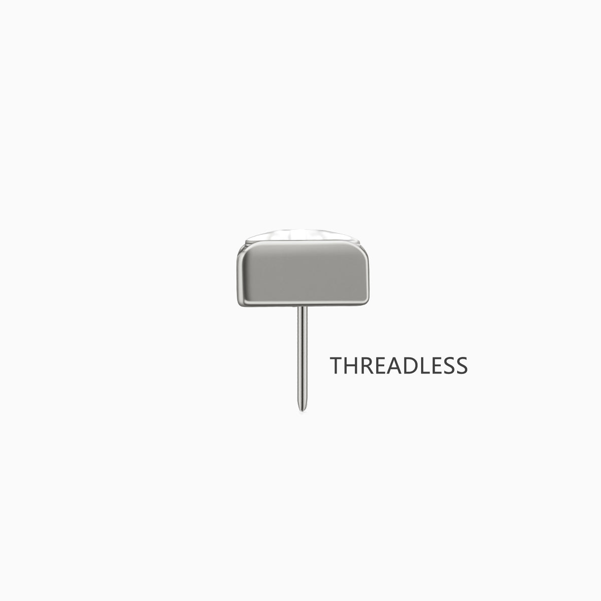 Titanium Threadless Trillion Bezel Top