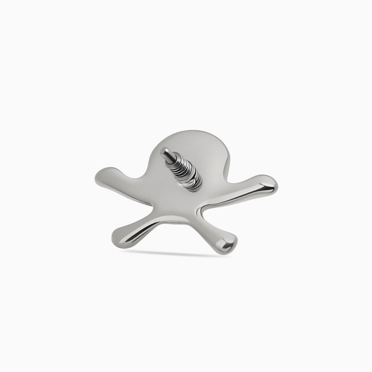Titanium Internally Threaded Skull and Crossbones Top