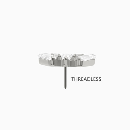 Titanium Threadless Fan Cluster Top
