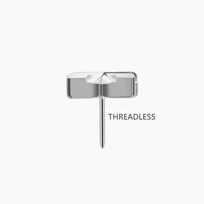 Titanium Threadless Eight-Point Star Gem Top
