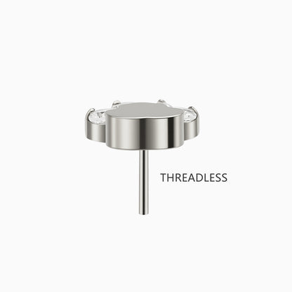 Titanium Threadless Cat Paw Cluster Top