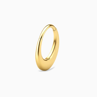 18Kt Gold PVD ASTM F136 Titanium Sleek Dome Septum Front Facing Hinged Segment Clicker