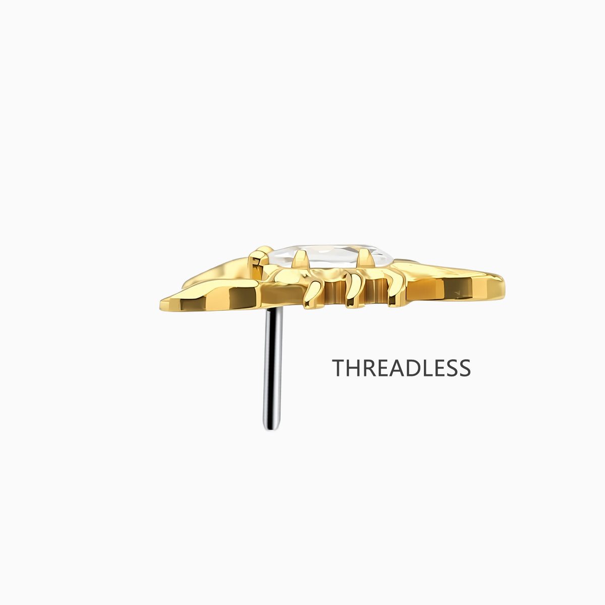 18Kt Gold PVD Titanium Threadless Scorpion Top