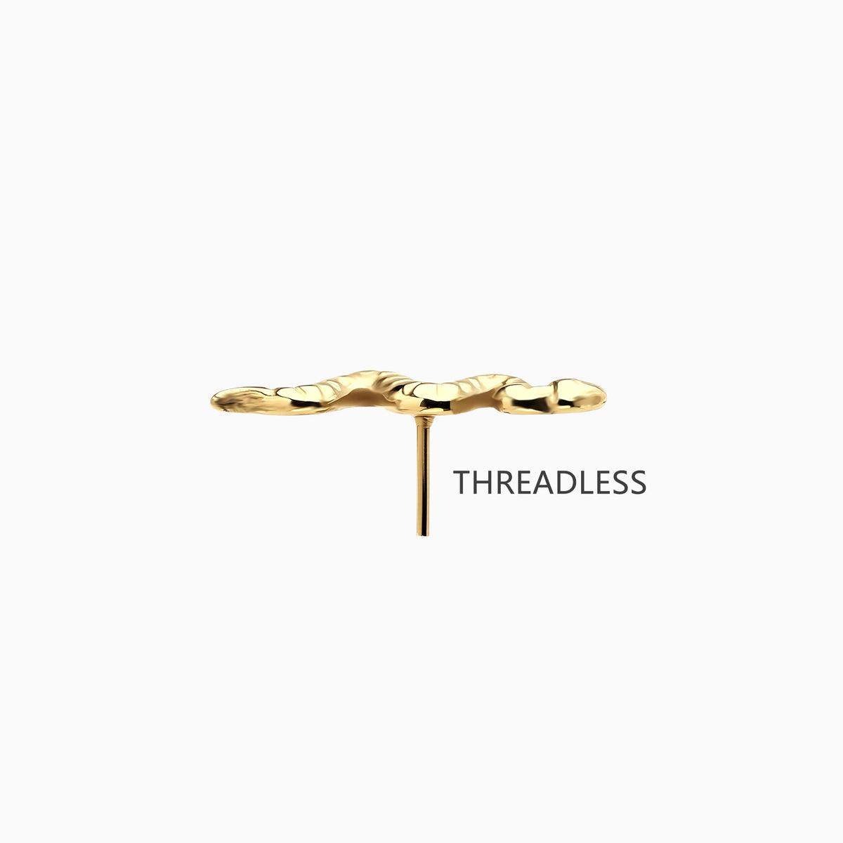 18Kt Gold PVD Titanium Threadless Snake Top