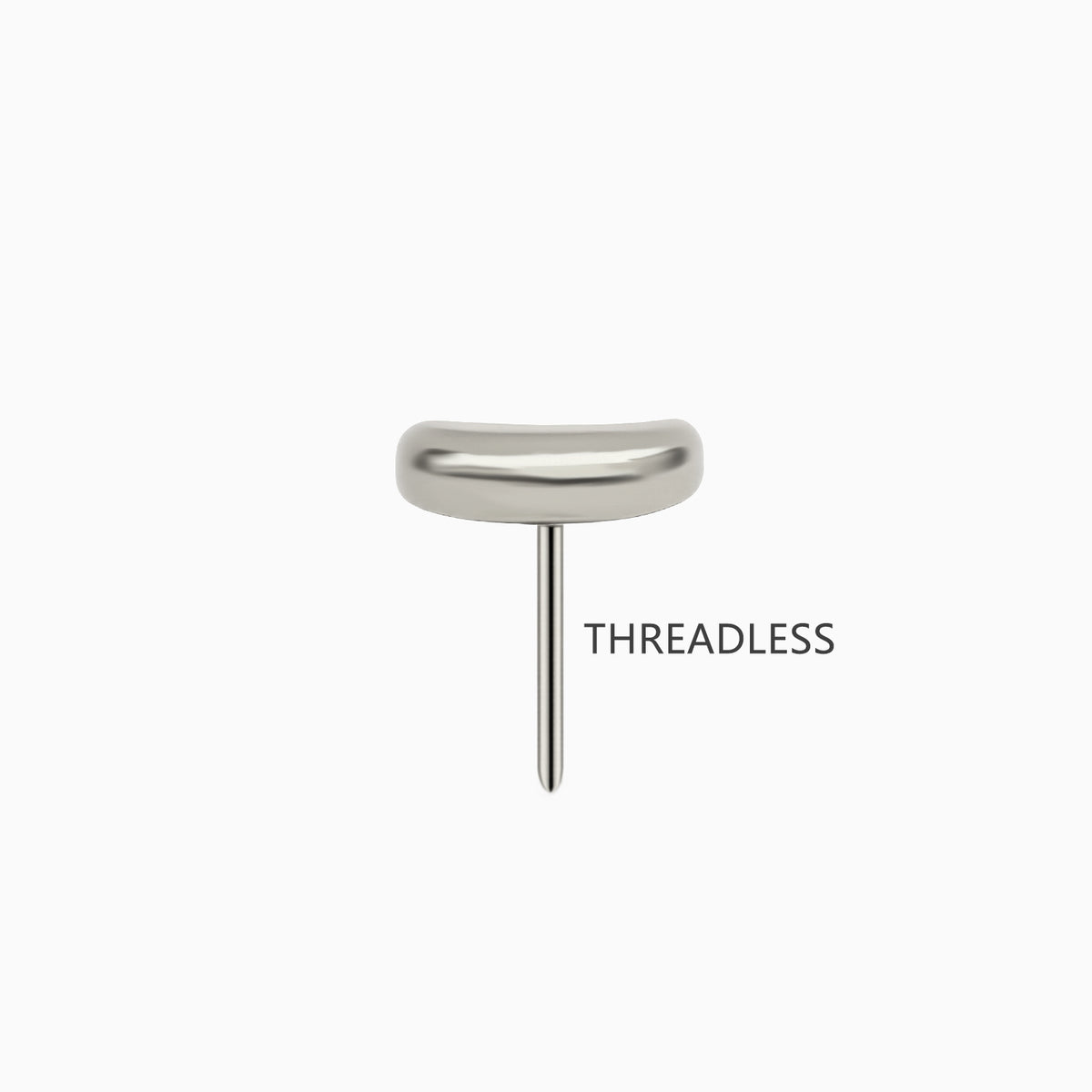 Titanium Threadless Crescent Moon Top.