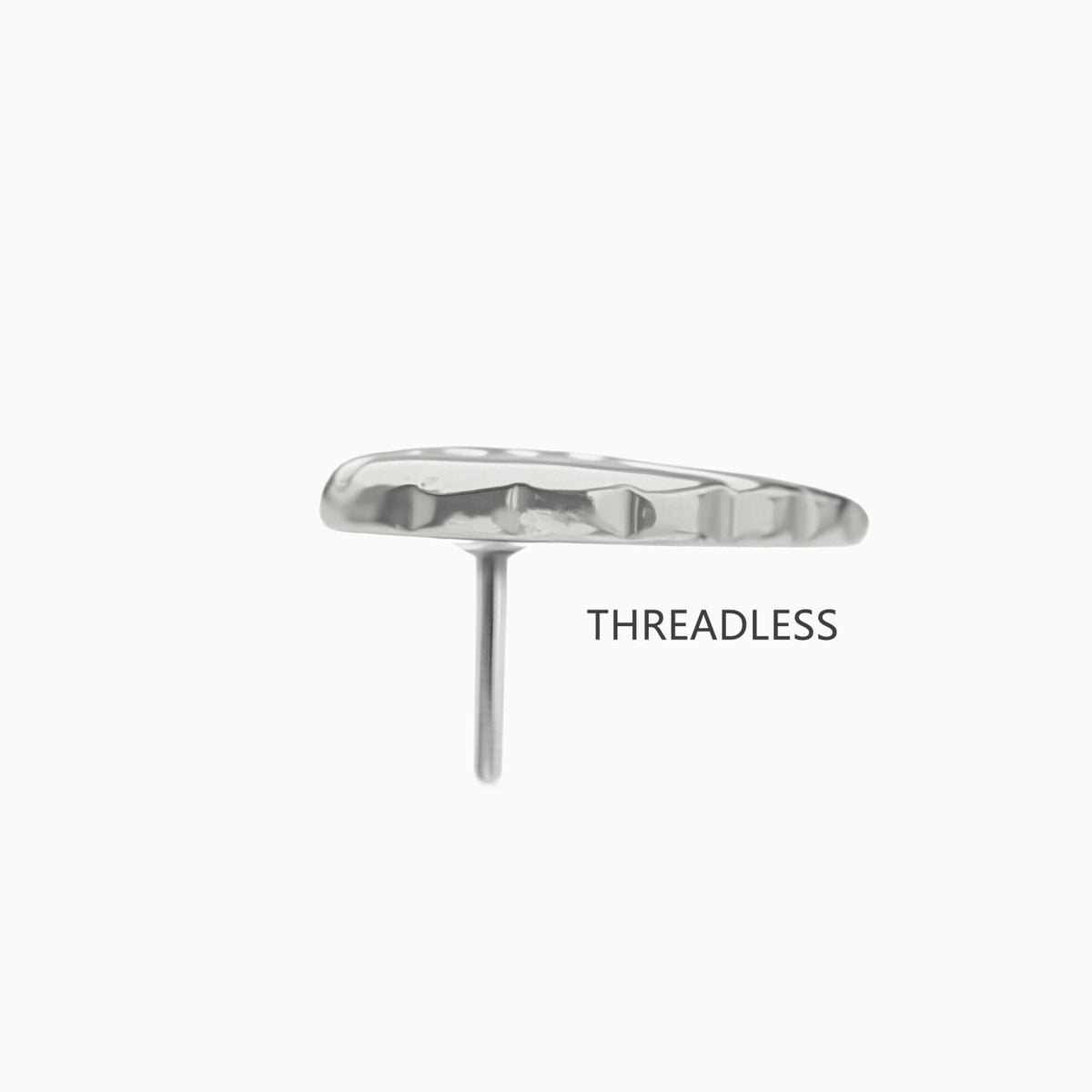 Titanium Threadless Right Angel Wing Top
