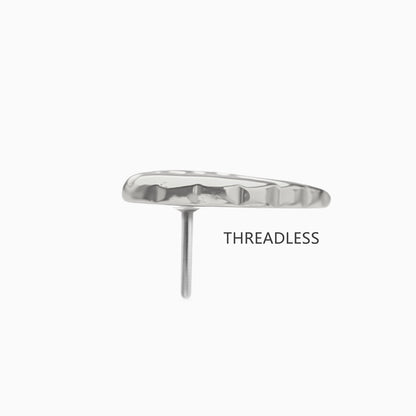 Titanium Threadless Right Angel Wing Top