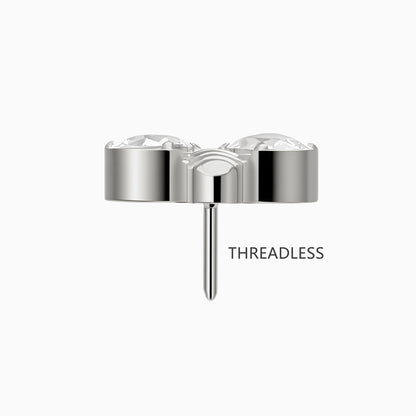 Titanium Threadless Bee Gem Top