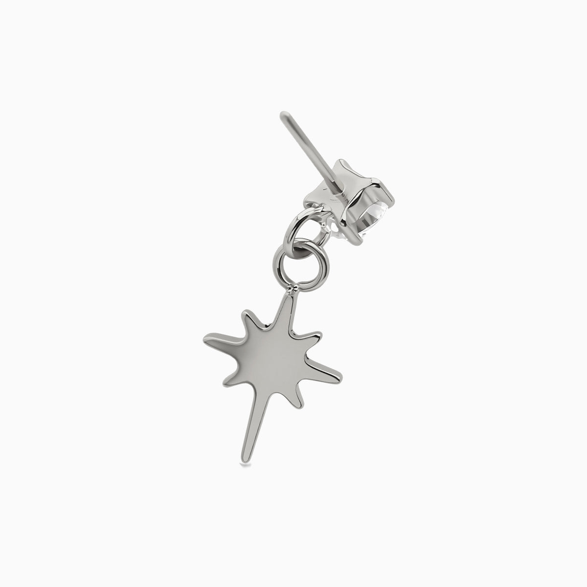 Titanium Threadless Dangle North Star Top