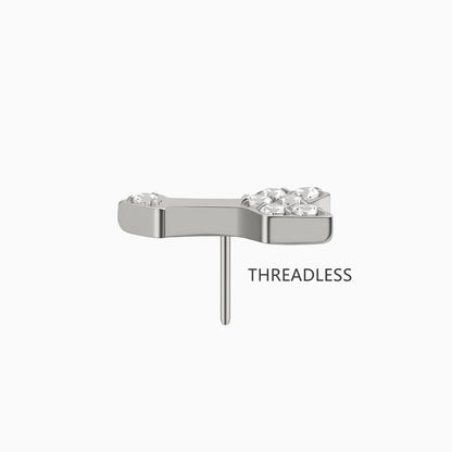 Titanium Threadless Arrow Cluster Top