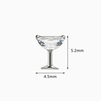 Titanium Threadless Cocktail Glass Top