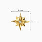 18Kt Gold PVD Titanium Threadless Eight-Point Star Gem Top