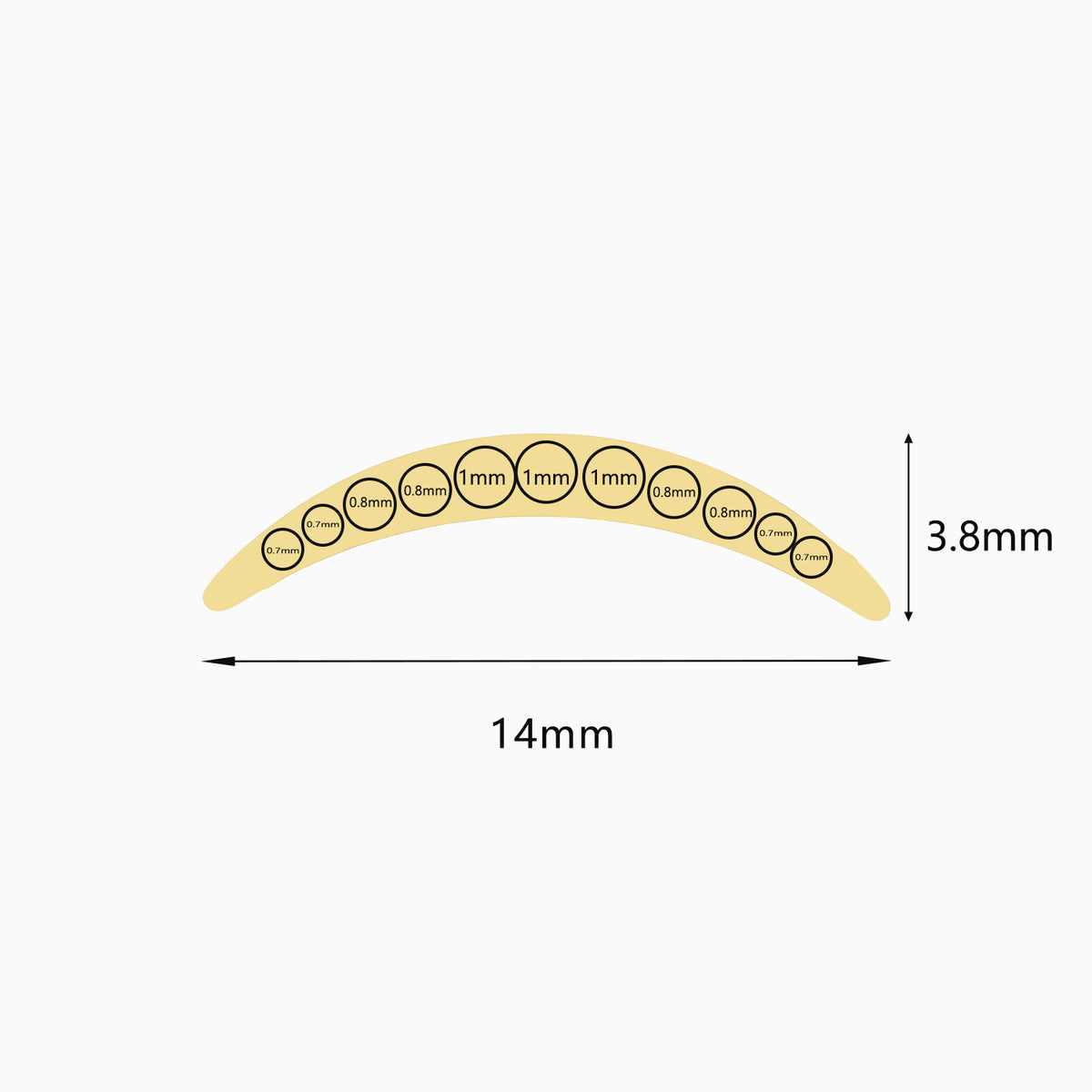 18Kt Gold PVD Titanium Threadless Crescent Curved Cluster Top