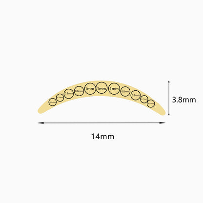 18Kt Gold PVD Titanium Threadless Crescent Curved Cluster Top