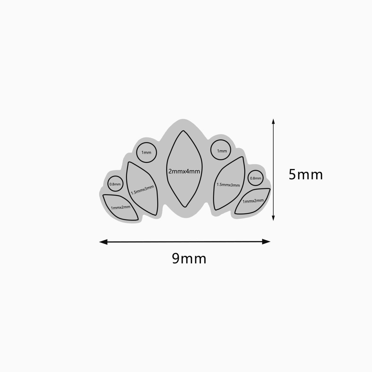 Titanium Threadless Crown Cluster Top.