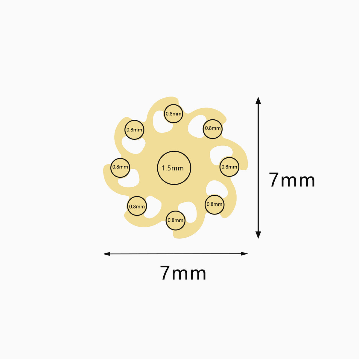 18Kt Gold PVD Titanium Threadless Swirl Cluster Top