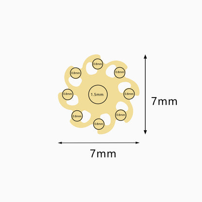 18Kt Gold PVD Titanium Threadless Swirl Cluster Top