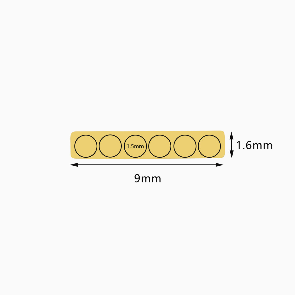 18Kt Gold PVD Titanium Threadless 6-Stone Bar Top