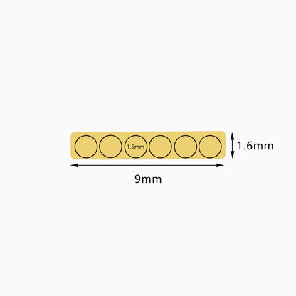 18Kt Gold PVD Titanium Threadless 6-Stone Bar Top