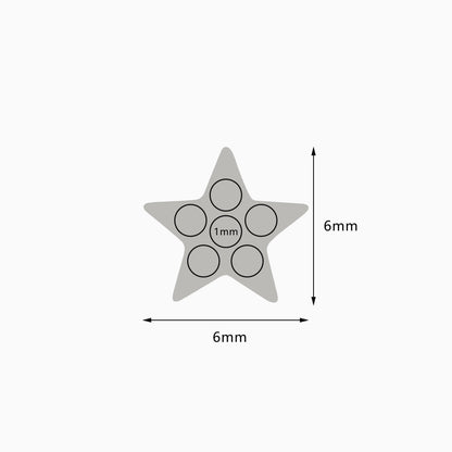 Titanium Internally Threaded CZ Star Top