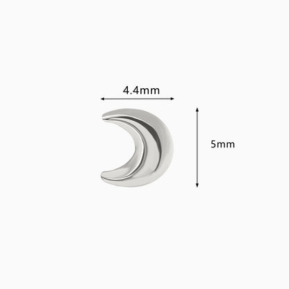 Titanium Threadless Crescent Moon Top.